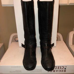 Cole Haan Black Leather Riding Boots